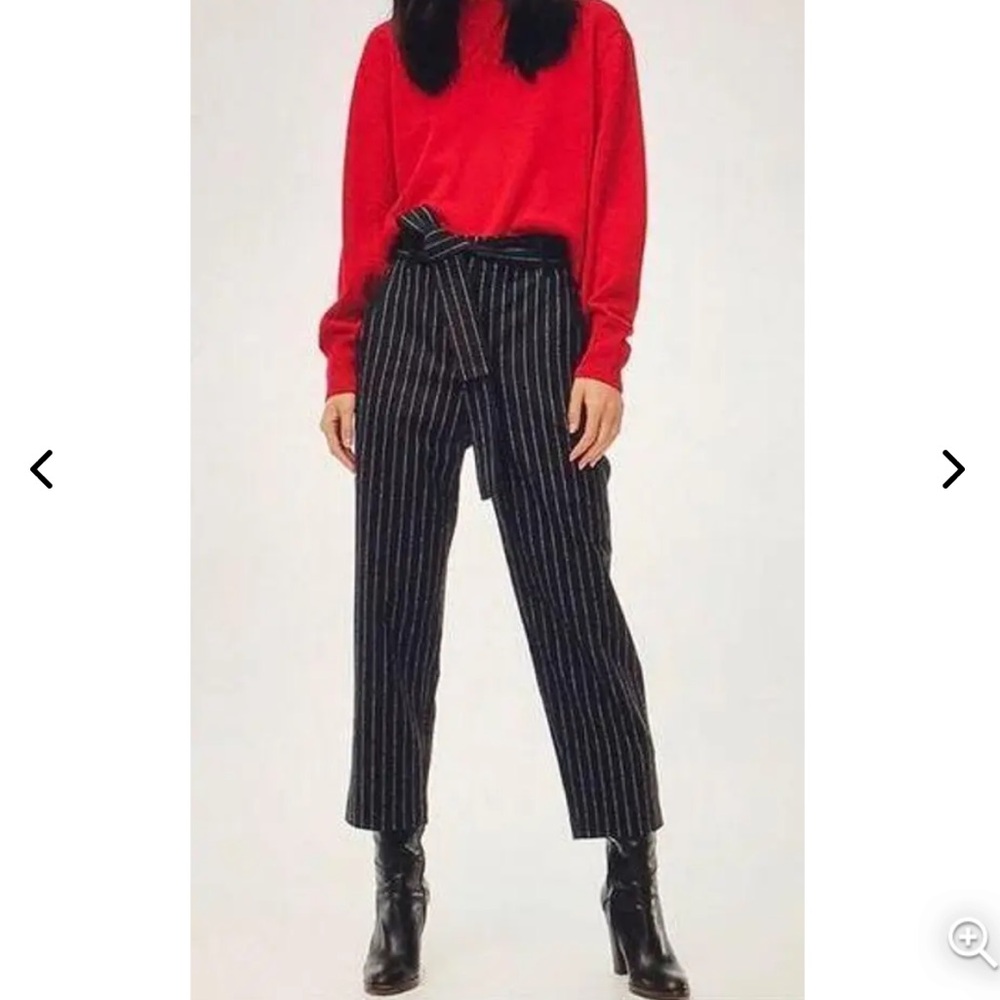 Aritzia Wilfred Gray Stripe Wool Jallade Pants